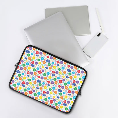 Seven Chakra Symbols Pattern Print Laptop Sleeve