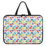 Seven Chakra Symbols Pattern Print Laptop Sleeve With Handle