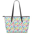 Seven Chakra Symbols Pattern Print Leather Tote Bag With Zipper
