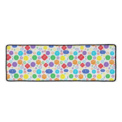 Seven Chakra Symbols Pattern Print Long Kitchen Mat