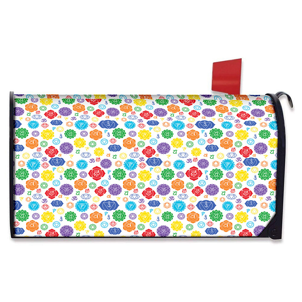 Seven Chakra Symbols Pattern Print Mailbox Cover