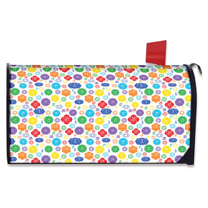 Seven Chakra Symbols Pattern Print Mailbox Cover