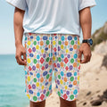 Seven Chakra Symbols Pattern Print Men's Cargo Shorts