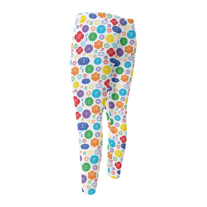 Seven Chakra Symbols Pattern Print Men's Compression Pants