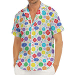 Seven Chakra Symbols Pattern Print Men's Deep V-Neck Shirt