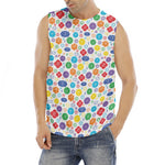 Seven Chakra Symbols Pattern Print Men's Fitness Tank Top