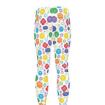 Seven Chakra Symbols Pattern Print Men's leggings