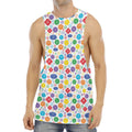 Seven Chakra Symbols Pattern Print Men's Muscle Tank Top
