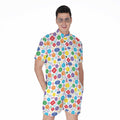 Seven Chakra Symbols Pattern Print Men's Romper