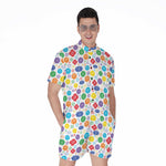 Seven Chakra Symbols Pattern Print Men's Rompers
