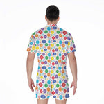 Seven Chakra Symbols Pattern Print Men's Rompers