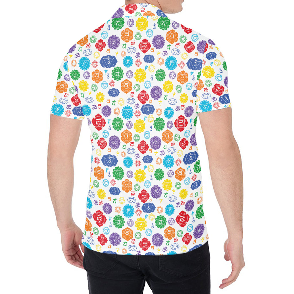 Seven Chakra Symbols Pattern Print Men's Shirt