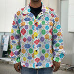 Seven Chakra Symbols Pattern Print Men's Shirt Jacket