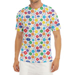 Seven Chakra Symbols Pattern Print Men's Short Sleeve Rash Guard