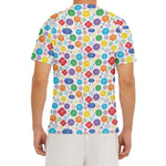 Seven Chakra Symbols Pattern Print Men's Short Sleeve Rash Guard