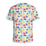 Seven Chakra Symbols Pattern Print Men's Sports T-Shirt