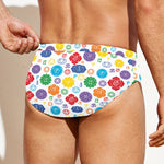Seven Chakra Symbols Pattern Print Men's Swim Briefs