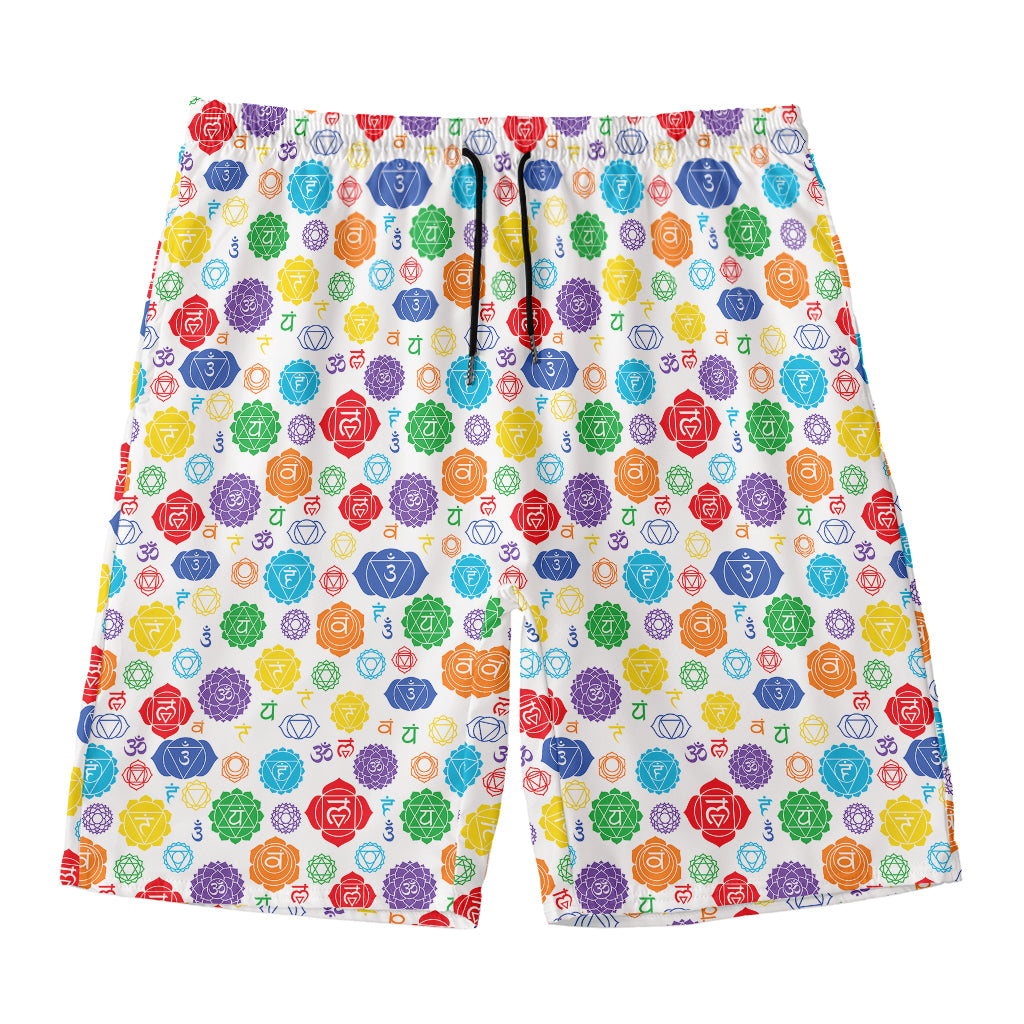 Seven Chakra Symbols Pattern Print Men's Swim Trunks