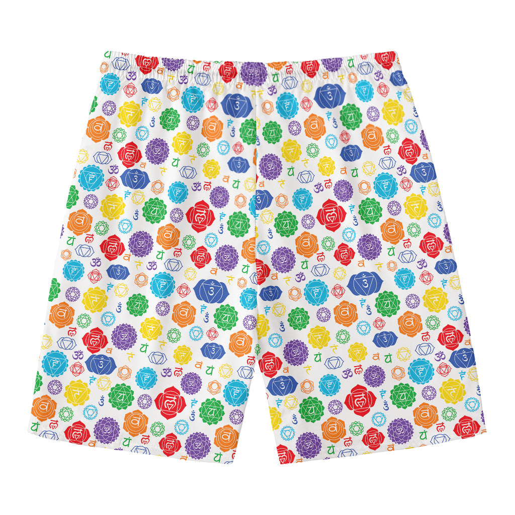 Seven Chakra Symbols Pattern Print Men's Swim Trunks