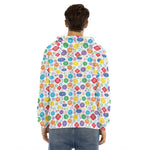 Seven Chakra Symbols Pattern Print Men's Velvet Pullover Hoodie