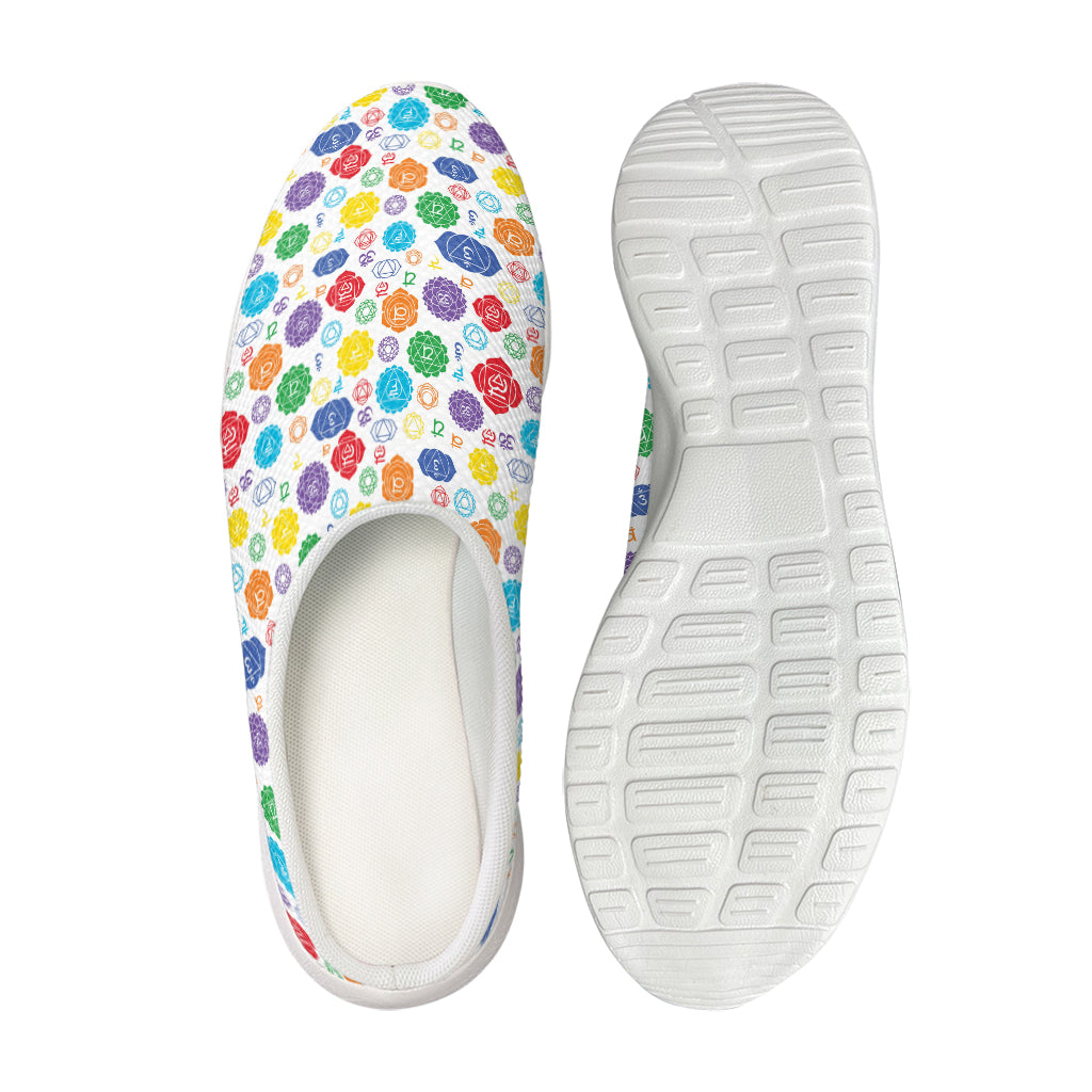 Seven Chakra Symbols Pattern Print Mesh Casual Shoes