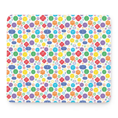 Seven Chakra Symbols Pattern Print Mouse Pad