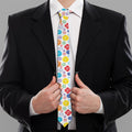 Seven Chakra Symbols Pattern Print Necktie