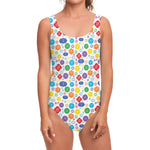 Seven Chakra Symbols Pattern Print One Piece Swimsuit