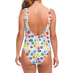 Seven Chakra Symbols Pattern Print One Piece Swimsuit