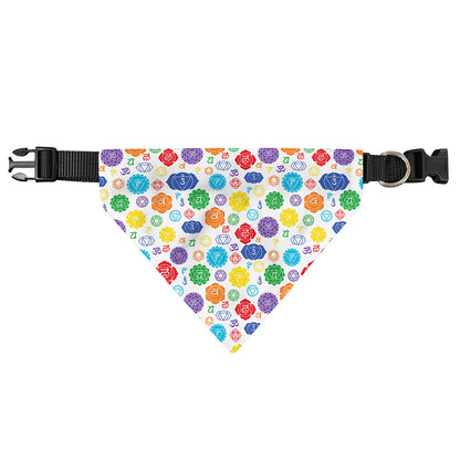 Seven Chakra Symbols Pattern Print Over The Collar Dog Bandana