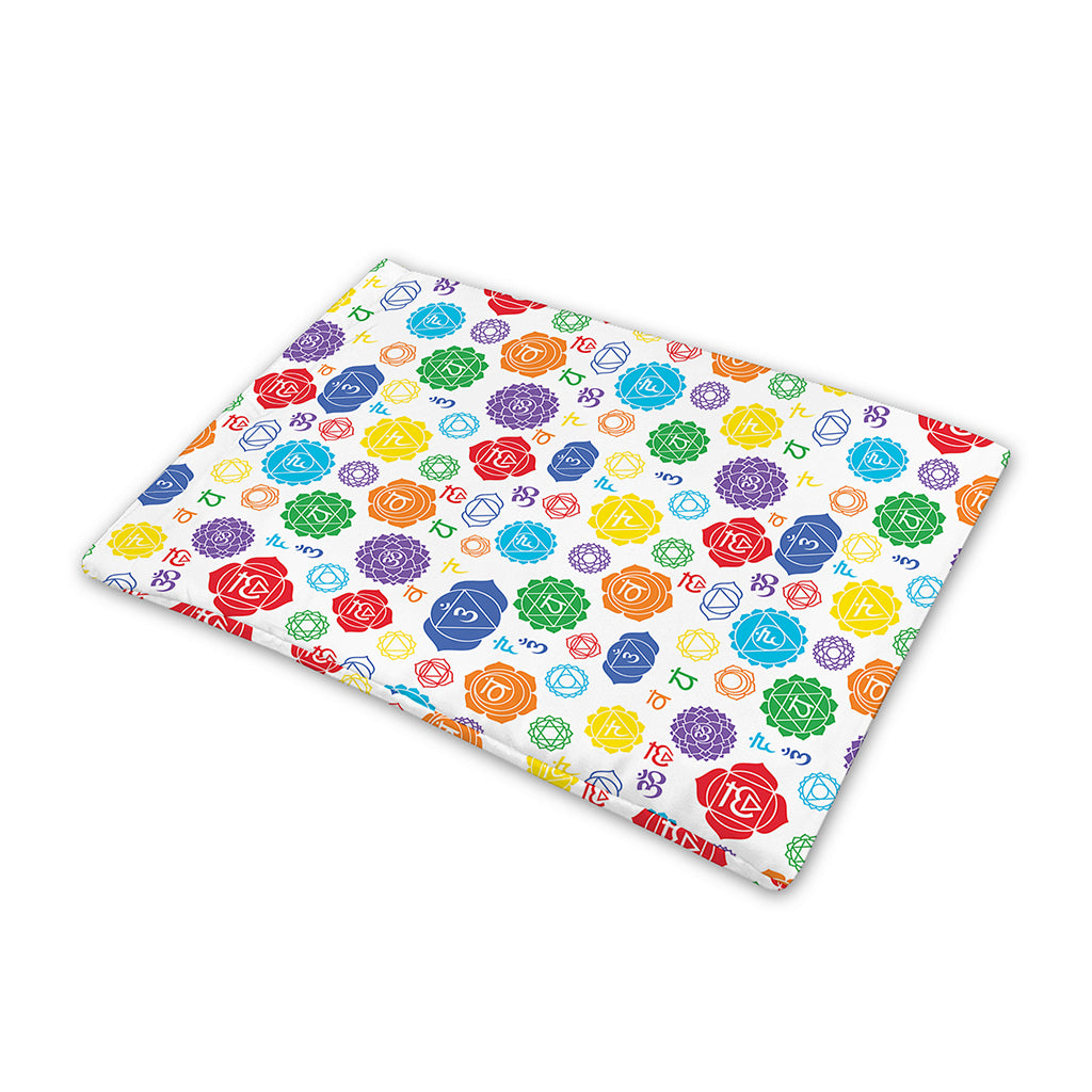 Seven Chakra Symbols Pattern Print Pet Cooling Mat Cover