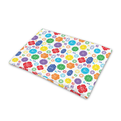 Seven Chakra Symbols Pattern Print Pet Cooling Mat Cover