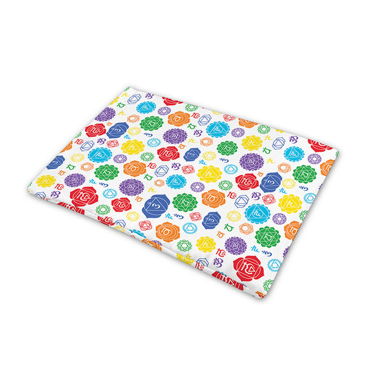 Seven Chakra Symbols Pattern Print Pet Cooling Mat Cover