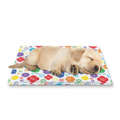 Seven Chakra Symbols Pattern Print Pet Cooling Mat Cover