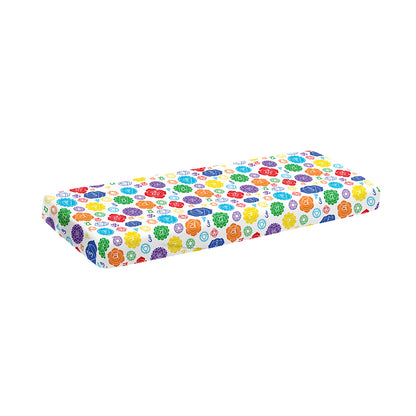 Seven Chakra Symbols Pattern Print Piano Keyboard Cover