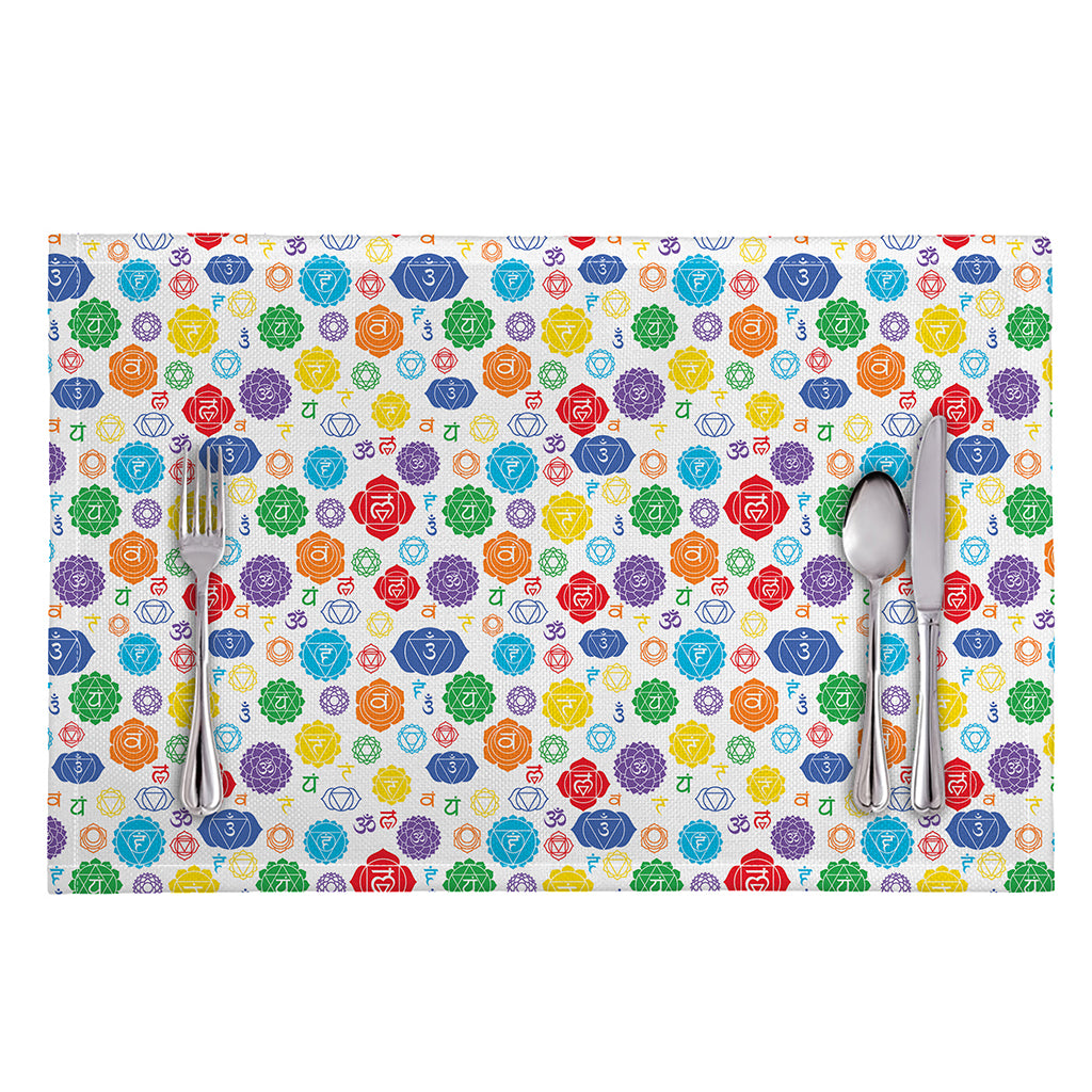 Seven Chakra Symbols Pattern Print Placemat
