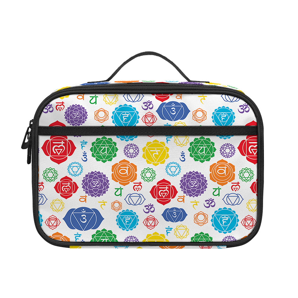 Seven Chakra Symbols Pattern Print Portable Lunch Bag