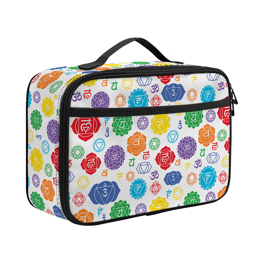 Seven Chakra Symbols Pattern Print Portable Lunch Bag