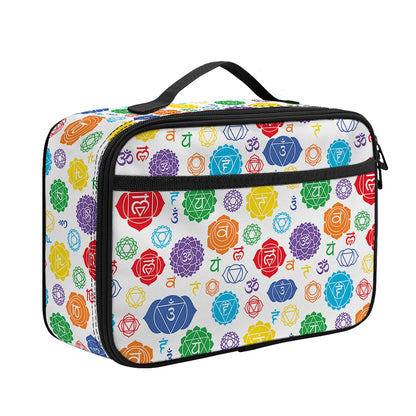 Seven Chakra Symbols Pattern Print Portable Lunch Bag