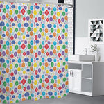 Seven Chakra Symbols Pattern Print Premium Shower Curtain