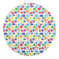 Seven Chakra Symbols Pattern Print Round Blanket