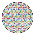 Seven Chakra Symbols Pattern Print Round Floor Mat