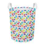 Seven Chakra Symbols Pattern Print Round Laundry Basket