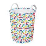 Seven Chakra Symbols Pattern Print Round Laundry Basket