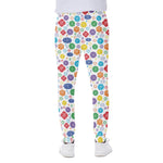 Seven Chakra Symbols Pattern Print Scuba Joggers