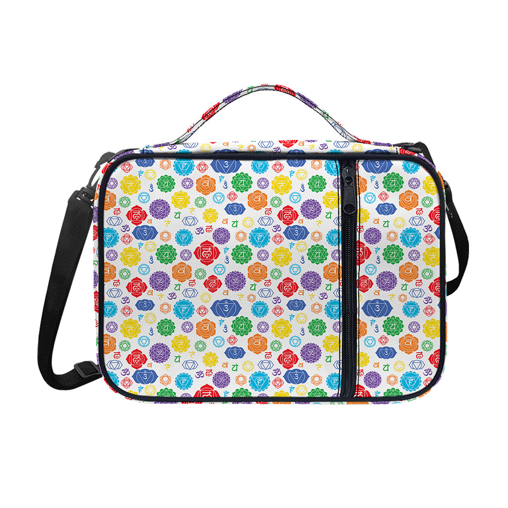 Seven Chakra Symbols Pattern Print Shoulder Strap Bible Bag