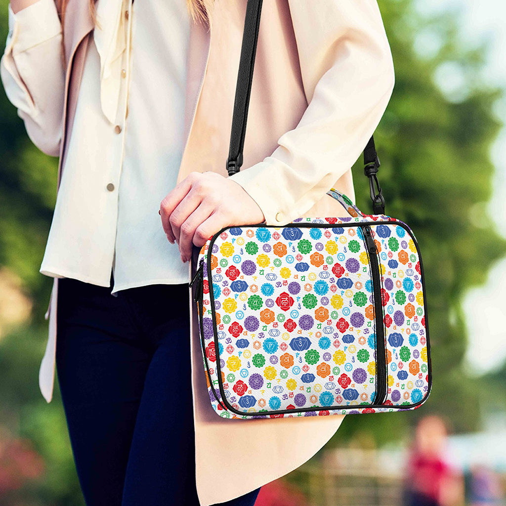 Seven Chakra Symbols Pattern Print Shoulder Strap Bible Bag