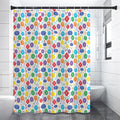 Seven Chakra Symbols Pattern Print Shower Curtain