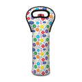 Seven Chakra Symbols Pattern Print Single Neoprene Wine Tote