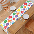 Seven Chakra Symbols Pattern Print Table Runner